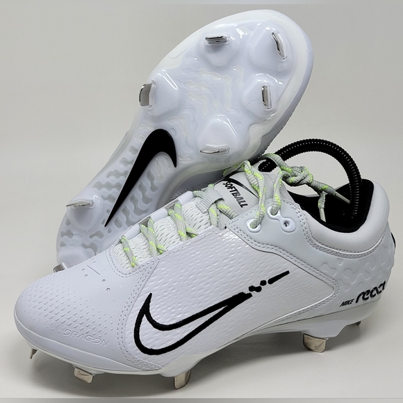 Nike Hyperdiamond 4 Elite Women's Softball Cleats White CZ5917-103 Size 7.5 New - Picture 1 of 11